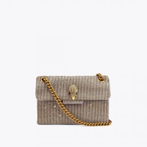 Kurt Geiger Mini Fabric Kensington Bag - Beige