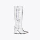 Kurt Geiger Regent Cap Knee Boot - Silver