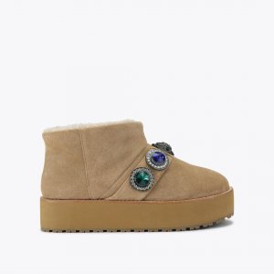 Kurt Geiger Octavia Teddy Bootie - Beige Combination