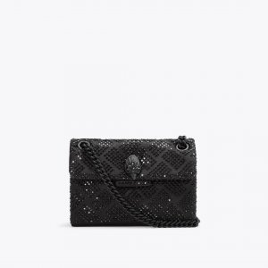 Kurt Geiger Mini Crystal Kensington Bag - Black