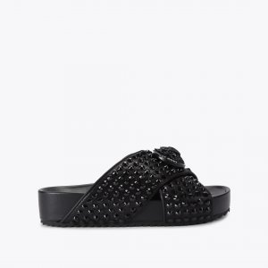 Kurt Geiger Chelsea Drench Cross Strap Sandal - Black Other