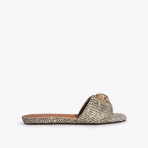 Kurt Geiger Kensington Flat Sandal - Beige