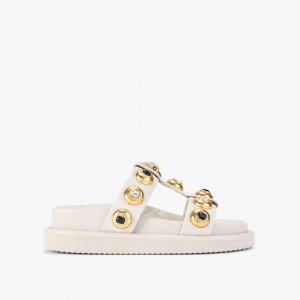 Kurt Geiger Orson Multi Studded Sandal - Bone