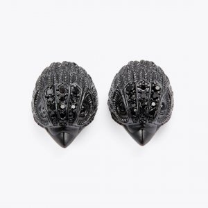 Kurt Geiger Small Crystal Eagle Stud Earrings - Black