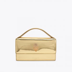 Kurt Geiger Small Bond Top Handle Bag - Gold