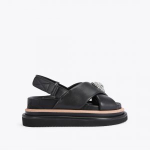 Kurt Geiger Orson Cross Strap Sandal - Black