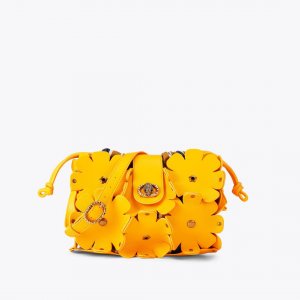 Kurt Geiger Chelsea Flowers Bag - Mustard