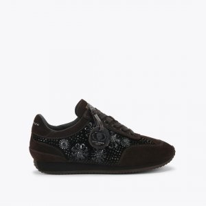 Kurt Geiger Chelsea Jewel Tag Sneaker - Dark Brown