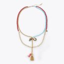 Kurt Geiger Long Pendant Charm Necklace - Gold