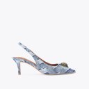 Kurt Geiger Belgravia Denim Sling Back Heels - Denim