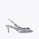 Kurt Geiger Belgravia Denim Sling Back Heels - Denim