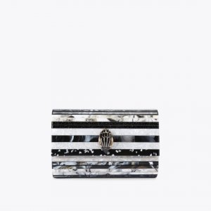 Kurt Geiger Party Eagle Clutch Bag - Black White