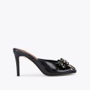 Kurt Geiger Belgravia Stud Bow Mule Heel - Black Combination