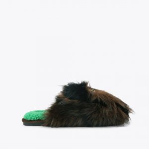Kurt Geiger Kensington Slippers - Dark Brown Combination