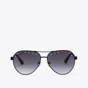 Kurt Geiger Shoredich Aviator Gem Sunglasses - Black Combination
