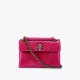 Kurt Geiger Medium Leather Kensington Bag - Fushia
