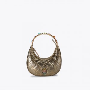 Kurt Geiger Small Octavia Moonbag - Bronze Combination