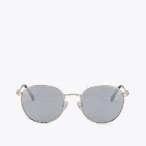 Kurt Geiger Shoreditch Round Sunglasses - Gold