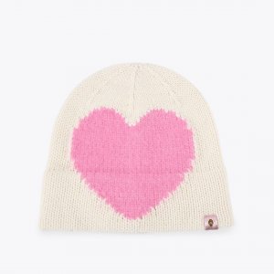 Kurt Geiger Intasia Heart Beanie - BONE