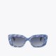 Kurt Geiger Shoreditch Gem Rectangle Sunglasses - Denim