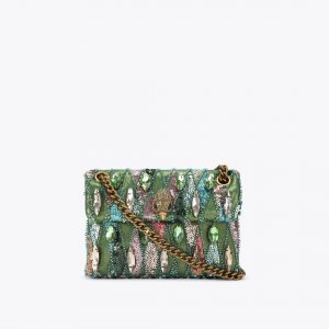Kurt Geiger Mini Sequin Kensington Bag - Green Combination