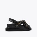Kurt Geiger Orson Cross Scallop Sandal - Black
