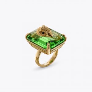 Kurt Geiger Extra Large Cocktail Ring - Mid Green