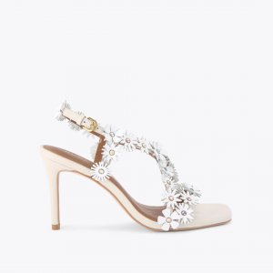 Kurt Geiger Flower Heel - Bone Combination