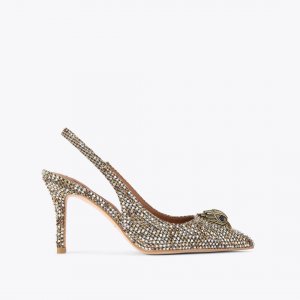 Kurt Geiger Belgravia High Sling Heel - Beige Combination
