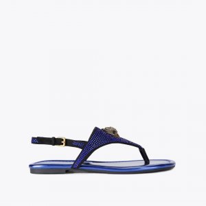 Kurt Geiger Kensington Flat Slingback - Blue Dark Combination