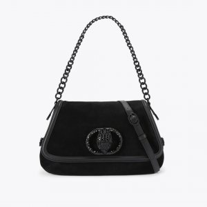 Kurt Geiger Large Chelsea Saddle Bag - Black