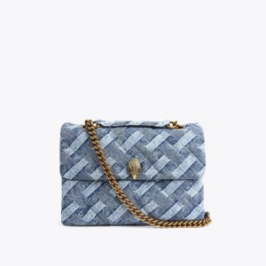Kurt Geiger Large Denim Kensington Bag - Denim