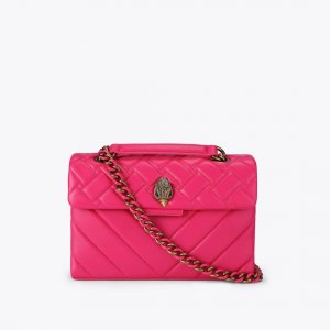 Kurt Geiger Leather Kensington Bag - Pink Combination