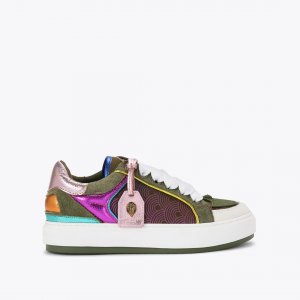 Kurt Geiger Southbank Tag Sneaker - Green Combination