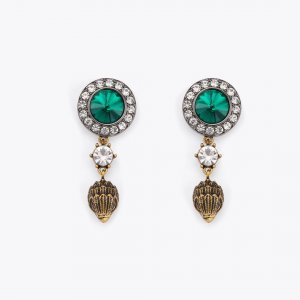 Kurt Geiger Octavia Eagle Earrings - Green