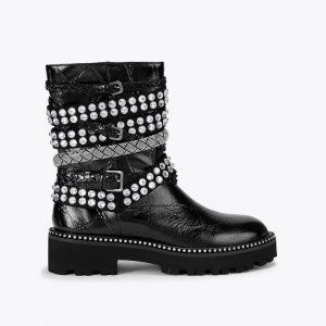 Kurt Geiger Multi Strap Flat Boot - Black Other