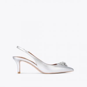 Kurt Geiger Belgravia Sling Back Heel - Silver