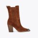 Kurt Geiger Regent Western Ankle Boot - Camel