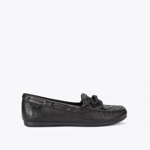 Kurt Geiger Eagle Moccasin Drench Flat - Black