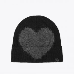 Kurt Geiger Intasia Heart Beanie - Black