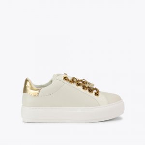 Kurt Geiger Laney Charm Sneaker - White Comb