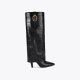 Kurt Geiger Fold Over Tall Boot - Black