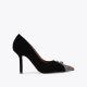 Kurt Geiger Zip Court Heel - Black Other