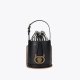 Kurt Geiger Small Chelsea Round Bucket Bag - Black White