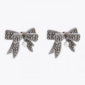 Kurt Geiger Belgravia Bow Earring - Silver