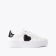 Kurt Geiger Lana Heart Sneaker - White Black