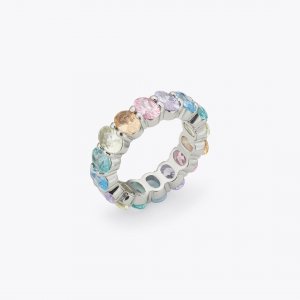 Kurt Geiger Rainbow Crystal Ring - Silver