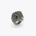 Kurt Geiger Eagle Chunky Ring - Gunmetal