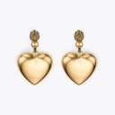 Kurt Geiger Extra Heart Earrings - Gold