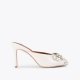 Kurt Geiger Belgravia Stud Bow Mule Heel - Bone Combination